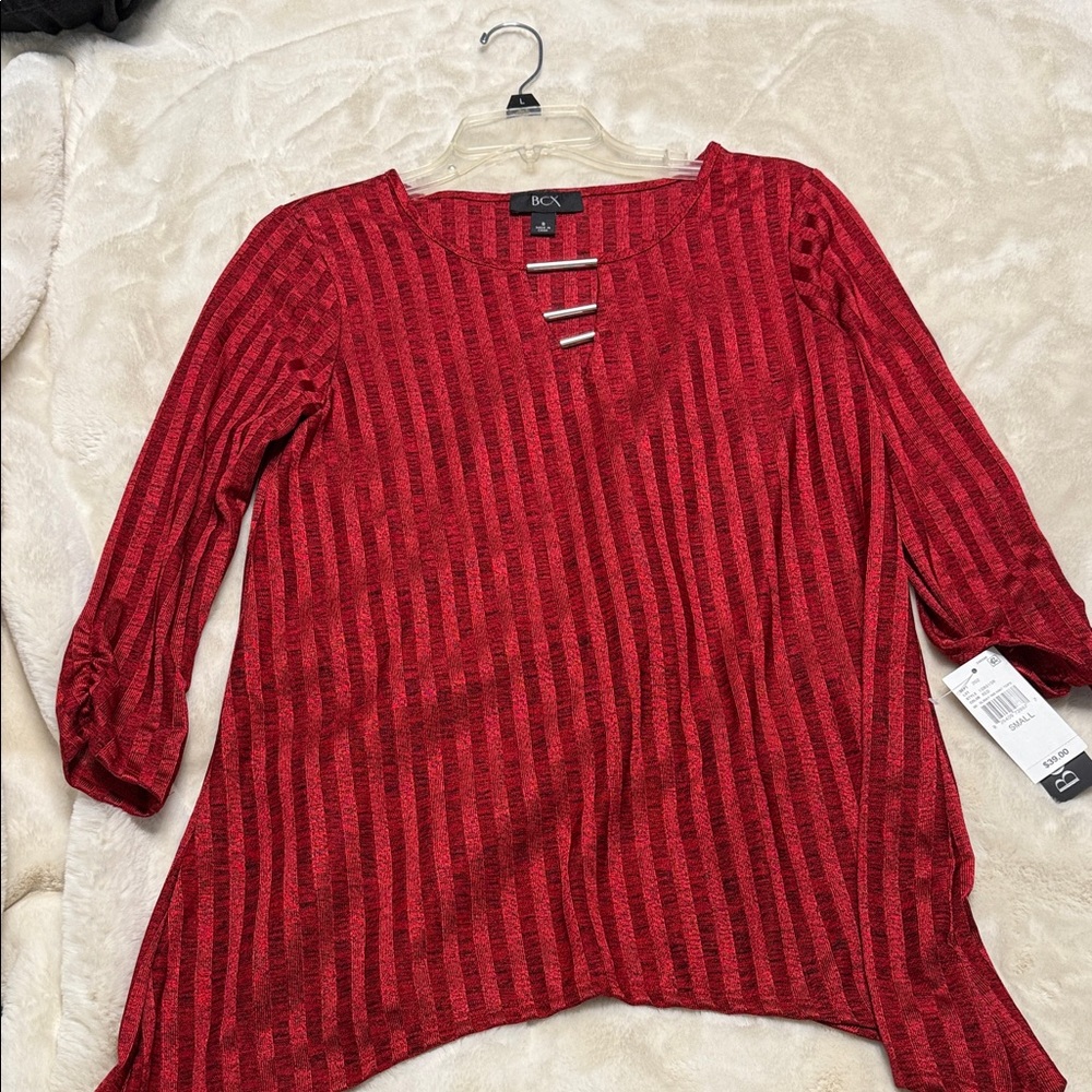BCX Red Striped Tunic